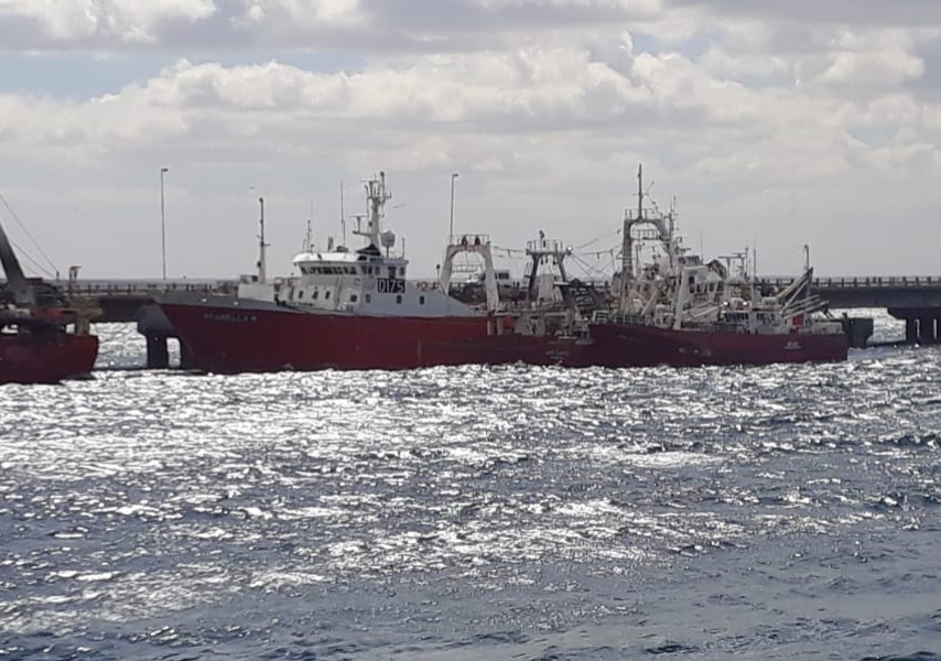 Pesqueros en el Muelle Storni, Puerto Madryn